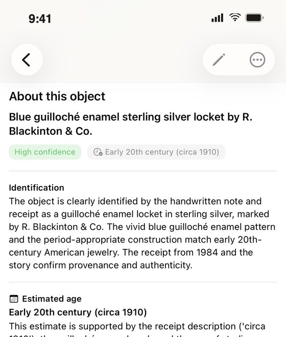 What the app found about a locket